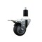 Service Caster 3'' Thermoplastic Rubber Swivel 1-1/2'' Expanding Stem Caster Total Lock Brake SCC-EXTTL20S314-TPRB-112 - alternate 1